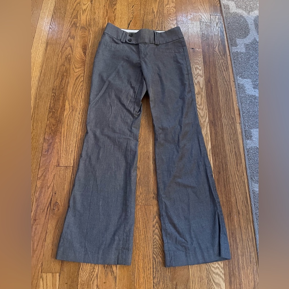 Gray Pinstripe Women's Dress Pants
